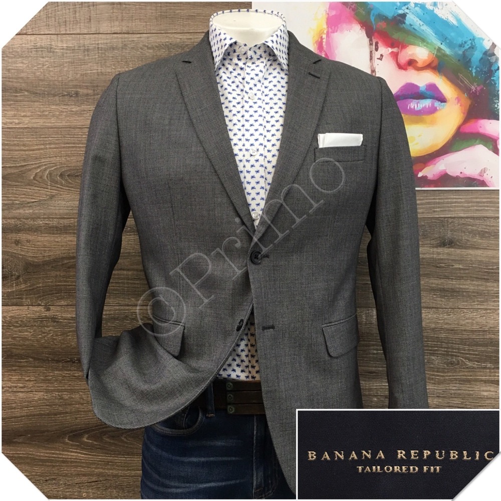 BANANA REPUBLIC Mens‎ Wool Blazer Sport Coat Casual Jacket Size 42R Classic Suit